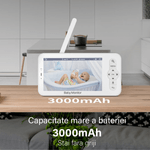 Casa si Gradina - Mobilier - Mobilier copii - Monitoare video copii - Baby Monitor WiFi 2in1 cu Camera Audio-Video Multi View, UltraHD/5” Night Vision, Aplicatie Telefon, Rotire 355°/90° - Infinity.ro
