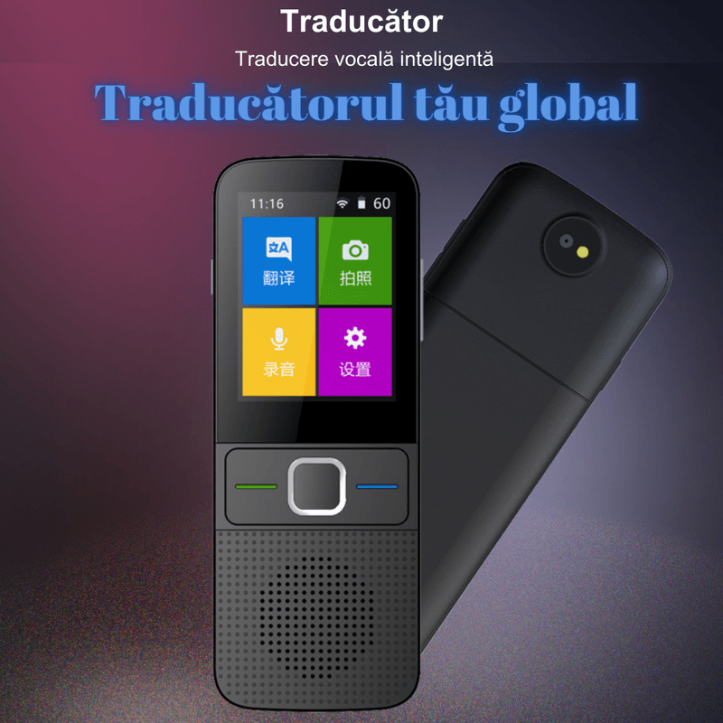 Laptop, Telefoane si Tablete - Wearables si gadgeturi - Gadgeturi - Dispozitive anti-pierdere - Translator inteligent Vocal Digital Bidirectional cu peste 137 Limbi Online si Offline,Traducator in timp real,voce,text - Infinity.ro