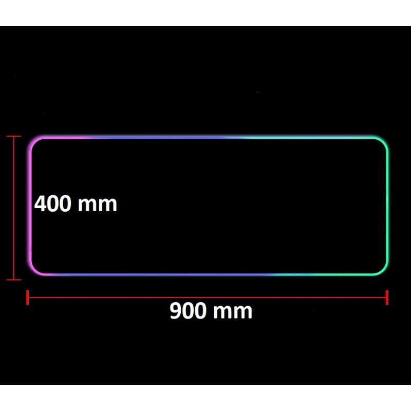 PC, gaming si accesorii - Periferice PC - Mousepad - MousePad profesional Gaming RGB mare XXL, Lumini LED, Suprafata moale, Baza Anti-Alunecare Cauciucata, 900x400x4mm - Infinity.ro