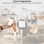 Casa si Gradina - Electrice - Accesorii electrice - Accesorii prize si intrerupatoare - Intrerupator inteligent cu touch, Wireless, Wi-fi, 2 Canale, Sticla Securizata, Compatibil iOS/Android-Tuya,Amazon Alexa - Infinity.ro