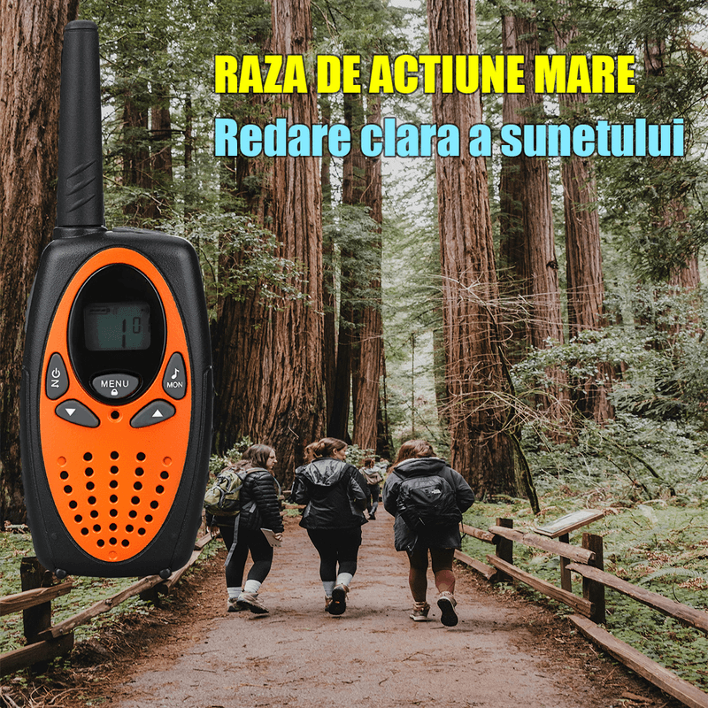 Jucarii, Copii si Bebe - Jucarii si jocuri - Jucarii & jocuri educative - Jucarii interactive - Walkie Talkie Copii si Adulti, Set 2 bucati,cu Raza Lunga de Actiune, Vox, Blocare taste, Sunet clar, Statie radio - Infinity.ro