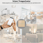 Casa si Gradina - Electrice - Accesorii electrice - Accesorii prize si intrerupatoare - Intrerupator inteligent cu touch, Wireless, Wi-fi, 3 Canale,din Sticla Securizata, Compatibil iOS/Android,Aplicatie Tuya - Infinity.ro