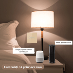 Casa si Gradina - Electrice - Accesorii electrice - Accesorii prize si intrerupatoare - Intrerupator inteligent cu touch, Wireless, Wi-fi, 3 Canale,din Sticla Securizata, Compatibil iOS/Android,Aplicatie Tuya - Infinity.ro