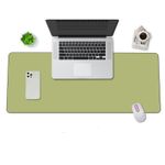 PC, gaming si accesorii - Periferice PC - Mousepad - MousePad mare, din Piele PU pentru protectie birou, Suprafata moale, Impermeabil, Baza Anti-Alunecare, 80x40cm, Verde - Infinity.ro