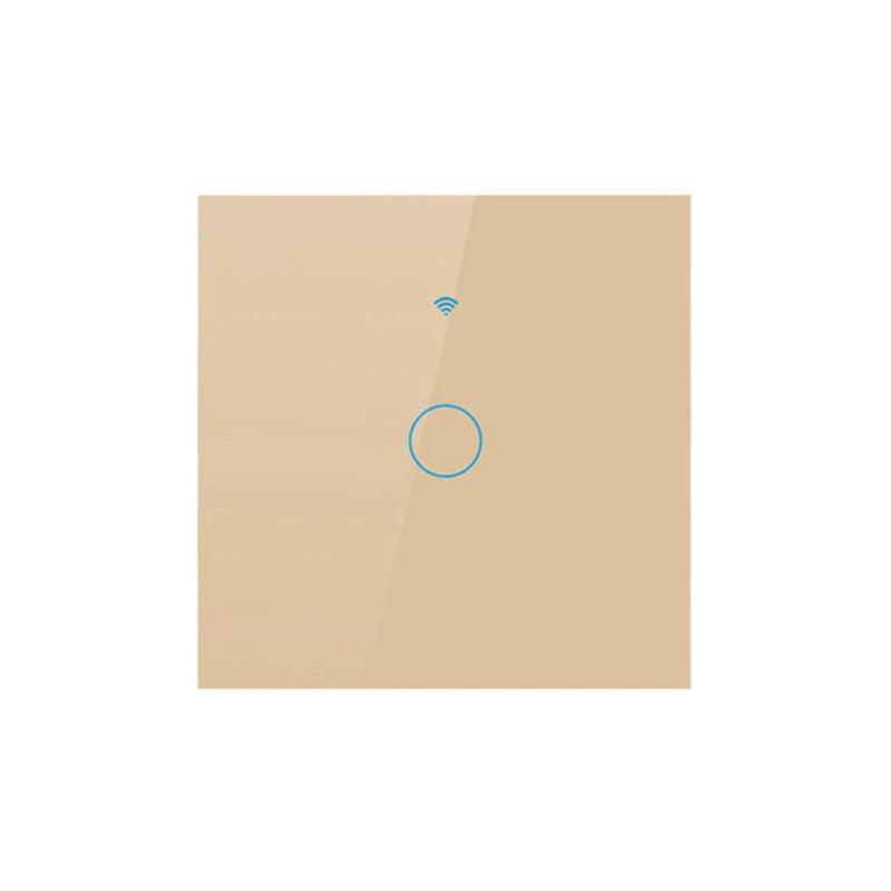 Casa si Gradina - Electrice - Accesorii electrice - Accesorii prize si intrerupatoare - Intrerupator inteligent cu touch, Wireless, Wi-fi, 1 Canal, din Sticla Securizata, Compatibil iOS/Android,Aplicatie Tuya - Infinity.ro