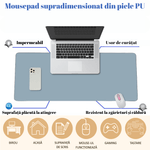 PC, gaming si accesorii - Periferice PC - Mousepad - MousePad mare, din Piele PU pentru protectie birou, VisionHub®, Suprafata moale, Impermeabil, Anti-Alunecare, 80x40cm - Infinity.ro