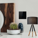 Casa si Gradina - Electrice - Accesorii electrice - Accesorii prize si intrerupatoare - Intrerupator inteligent cu touch, Wireless, Wi-fi, 1 Canal, din Sticla Securizata, Compatibil iOS/Android,Aplicatie Tuya - Infinity.ro