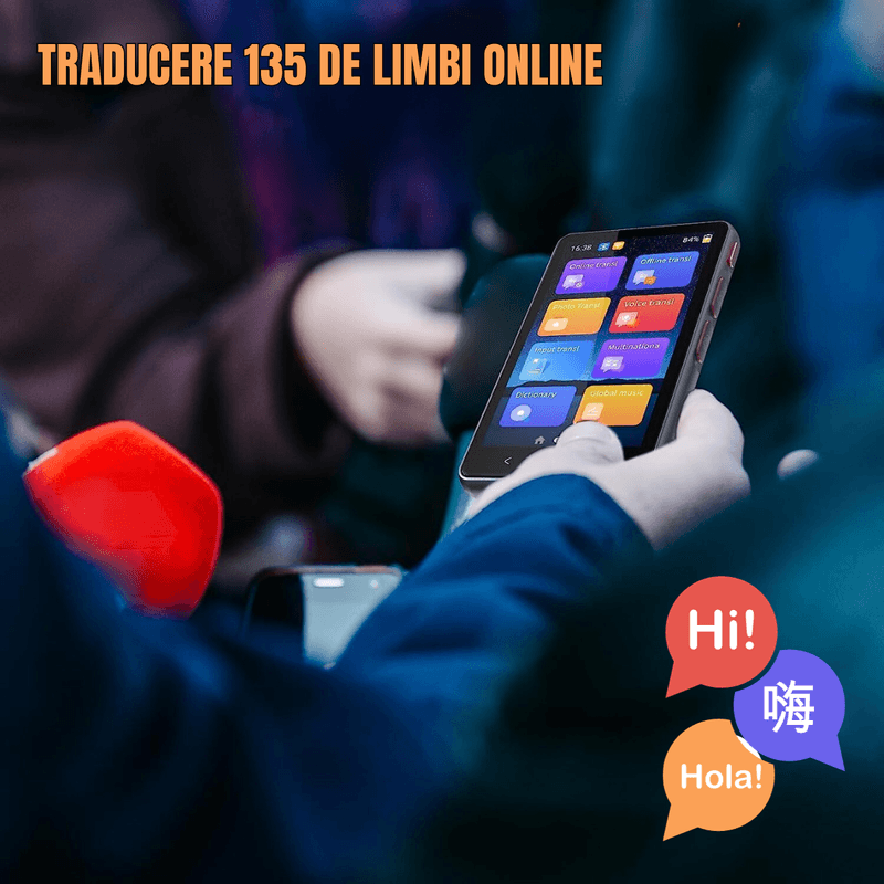 Laptop, Telefoane si Tablete - Wearables si gadgeturi - Gadgeturi - Dispozitive anti-pierdere - Traducator intelligent bidirectional in timp real,Traducere vocala instantanee online in 135 de limbi,translator cu WIFI - Infinity.ro