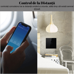 Casa si Gradina - Electrice - Accesorii electrice - Accesorii prize si intrerupatoare - Intrerupator inteligent cu touch, Wireless, Wi-fi, 1 Canal, din Sticla Securizata, Compatibil iOS/Android,Aplicatie Tuya - Infinity.ro