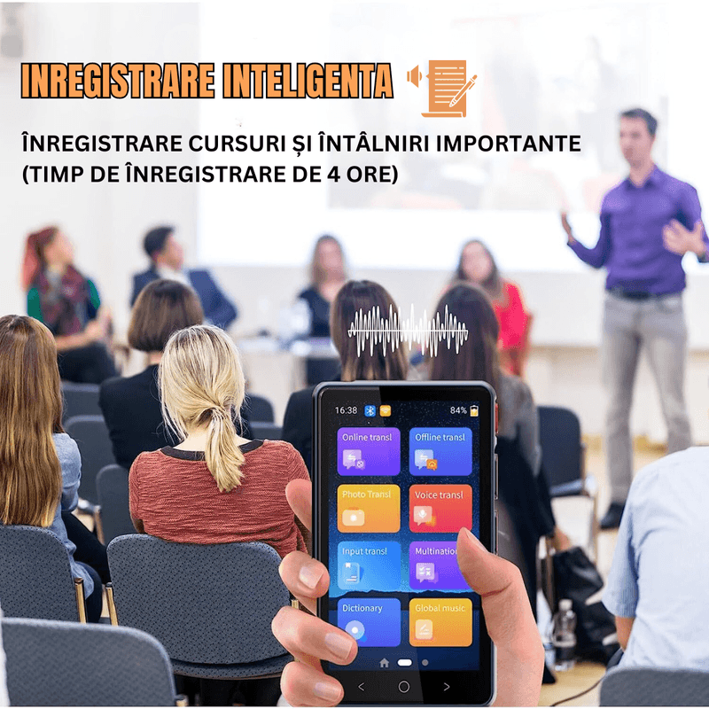 Laptop, Telefoane si Tablete - Wearables si gadgeturi - Gadgeturi - Dispozitive anti-pierdere - Traducator intelligent bidirectional in timp real,Traducere vocala instantanee online in 135 de limbi,translator cu WIFI - Infinity.ro