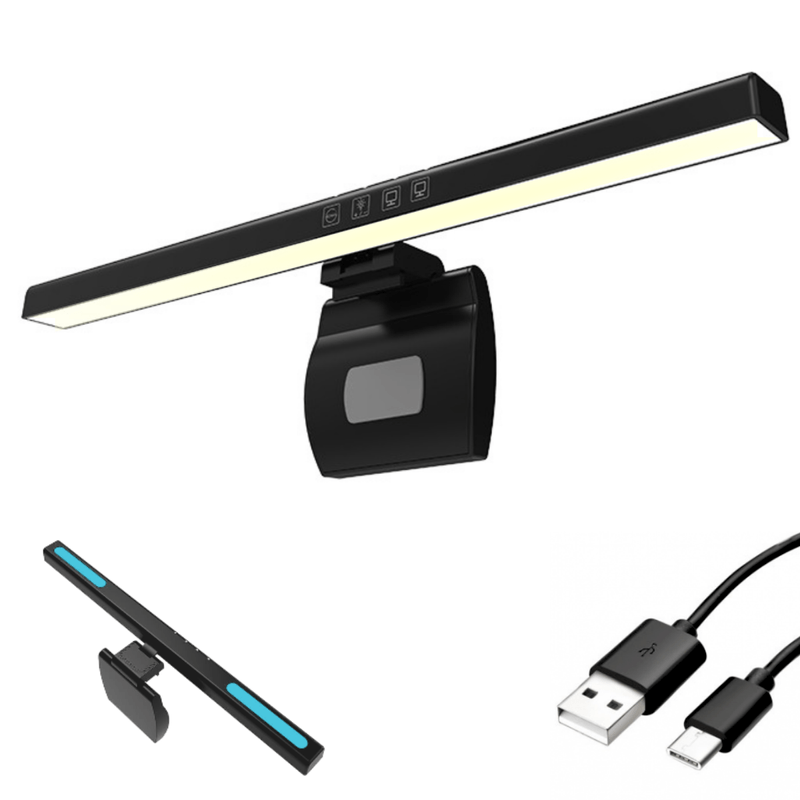 Casa si Gradina - Corpuri si surse de iluminat - Veioze si lampi - Veioze - Lampa LED pentru monitor, RGB Gaming Backlight, Reglabila cu 7 culori, Reglare temperatura lumina 2900k-6200k, USB,40 CM - Infinity.ro