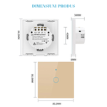 Casa si Gradina - Electrice - Accesorii electrice - Accesorii prize si intrerupatoare - Intrerupator inteligent cu touch, Wireless, Wi-fi, 1 Canal, din Sticla Securizata, Compatibil iOS/Android,Aplicatie Tuya - Infinity.ro