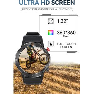 Ceas Smartwatch Sport C21, 1.32 inch, apel bluetooth, IP68,  multi sport, ritm cardiac, oxigen, notificari mesaje, Negru