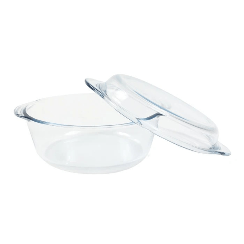 Casa si Gradina - Bucatarie si vesela - Vase pentru gatit - Vase termorezistente - Vas termorezistent Rotund cu Capac, capacitate 0,84L, Transparent ABYZ®™ - Infinity.ro