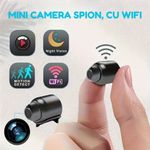 Laptop, Telefoane si Tablete - Wearables si gadgeturi - Gadgeturi - Dispozitive spionaj - Camera Spion Wireless Mini, Full HD 1080p, Audio-Video, Detectie a Miscarii, Night Vision, Filmare in bucla, Negru - Infinity.ro