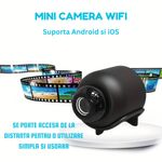 Laptop, Telefoane si Tablete - Wearables si gadgeturi - Gadgeturi - Dispozitive spionaj - Camera Spion Wireless Mini, Full HD 1080p, Audio-Video, Detectie a Miscarii, Night Vision, Filmare in bucla, Negru - Infinity.ro