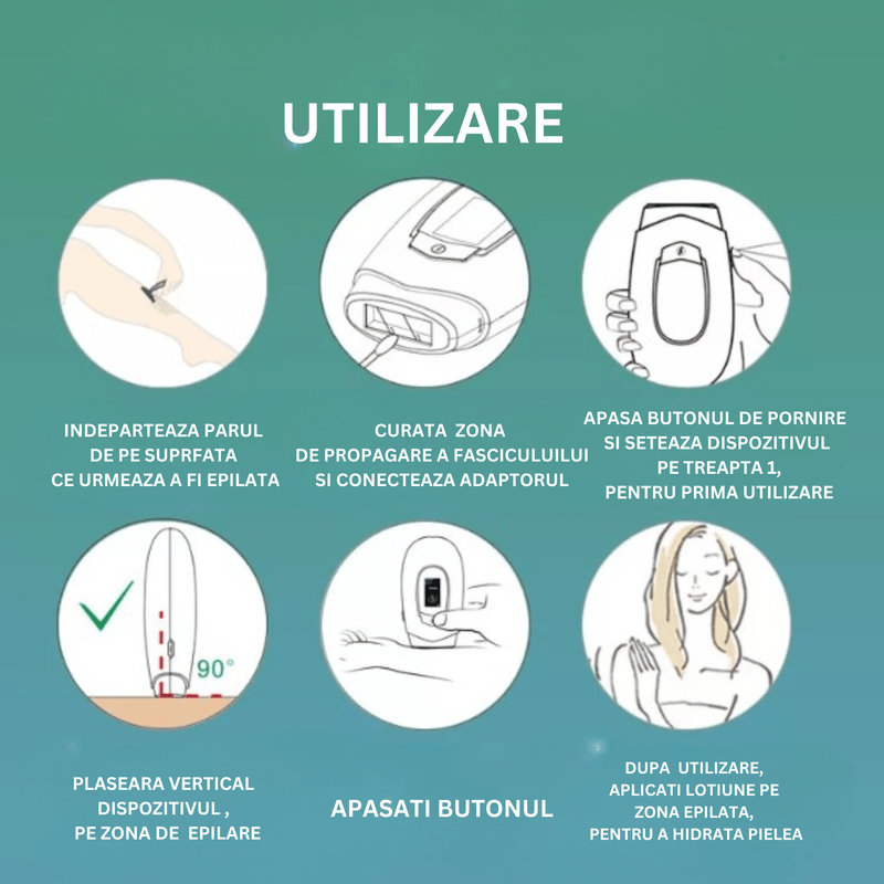 Ingrijire personala si Cosmetice - Aparate & accesorii ingrijire personala - Epilatoare si accesorii - Epilatoare - Epilator Smart IPL, Epilare Definitiva, Display LCD, 6 Trepte, 990.000 Pulsatii, Mod Automat/Manual, Accesorii, Bej - Infinity.ro
