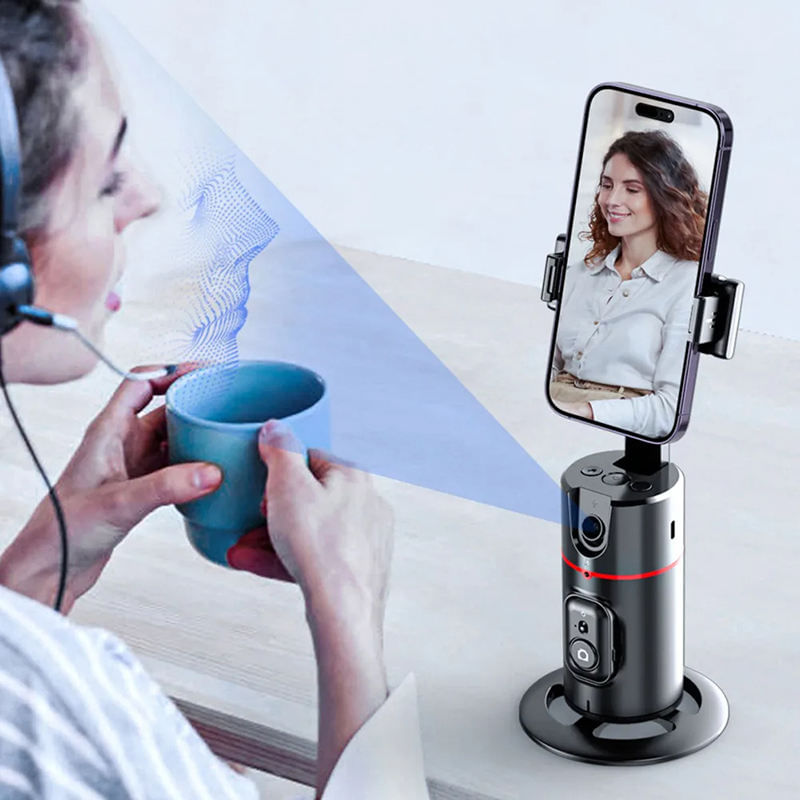 TV, Audio-Video si Foto - Aparate foto si accesorii - Accesorii foto si video - Stabilizatoare de imagine - Stabilizator AI Gimbal, Detectie, Recunoastere si urmarire a fetei, Rotatie 360°, Telecomanda, Pendulare fata/spate 180° - Infinity.ro