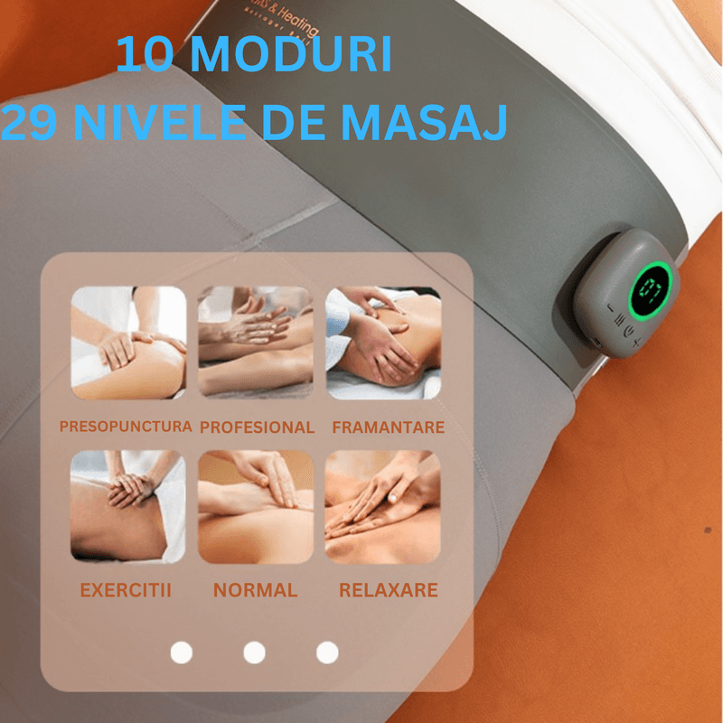 Ingrijire personala si Cosmetice - Sanatate si wellness - Articole wellness - Incalzitoare corporale - Centura de Masaj cu Electro-Stimulare si Comprese Calde pentru Relaxare, Tonifiere Musculara,  Reglare a Temperaturii - Infinity.ro