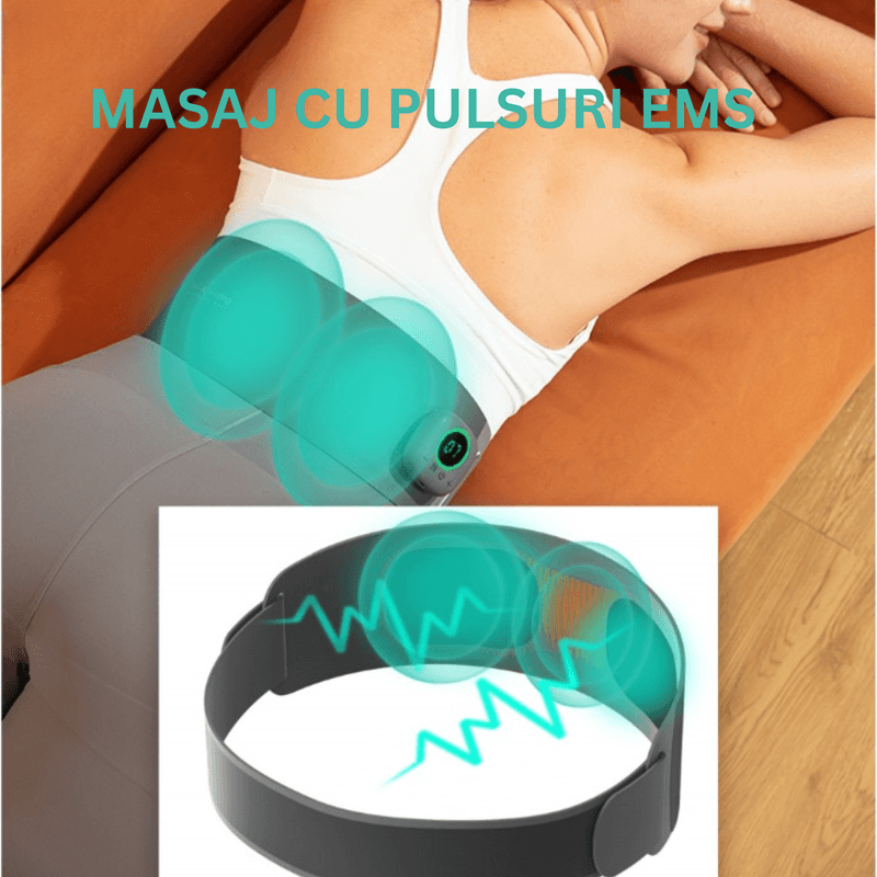 Ingrijire personala si Cosmetice - Sanatate si wellness - Articole wellness - Incalzitoare corporale - Centura de Masaj cu Electro-Stimulare si Comprese Calde pentru Relaxare, Tonifiere Musculara,  Reglare a Temperaturii - Infinity.ro