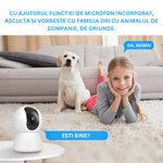 Casa si Gradina - Mobilier - Mobilier copii - Monitoare video copii - Sistem Monitorizare Video, Aplicatie Mobila, Detector de Miscare, Sunet, Temperatura si Umiditate, Video, Rotatie 360°, - Infinity.ro
