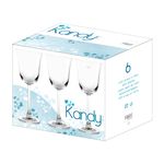 Casa si Gradina - Bucatarie si vesela - Cani si pahare - Pahare - Set 6 pahare cu picior Kandy, sticla, transparent, 220 ml - Infinity.ro