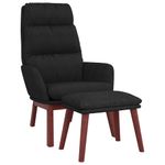 Casa si Gradina - Mobilier - Scaune si fotolii - Fotolii - Fotoliu de relaxare cu taburet, negru, textil - Infinity.ro