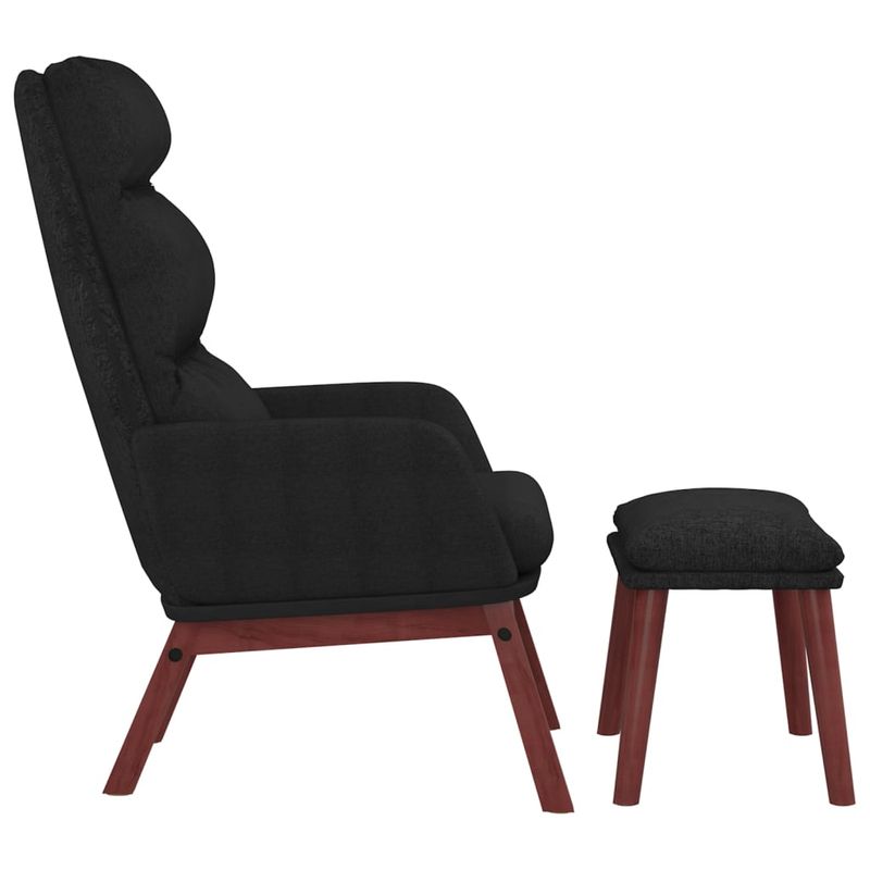 Casa si Gradina - Mobilier - Scaune si fotolii - Fotolii - Fotoliu de relaxare cu taburet, negru, textil - Infinity.ro