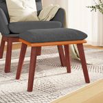 Casa si Gradina - Mobilier - Scaune si fotolii - Tabureti - Taburet, gri inchis, 45x29,5x35 cm, textil & piele ecologica - Infinity.ro