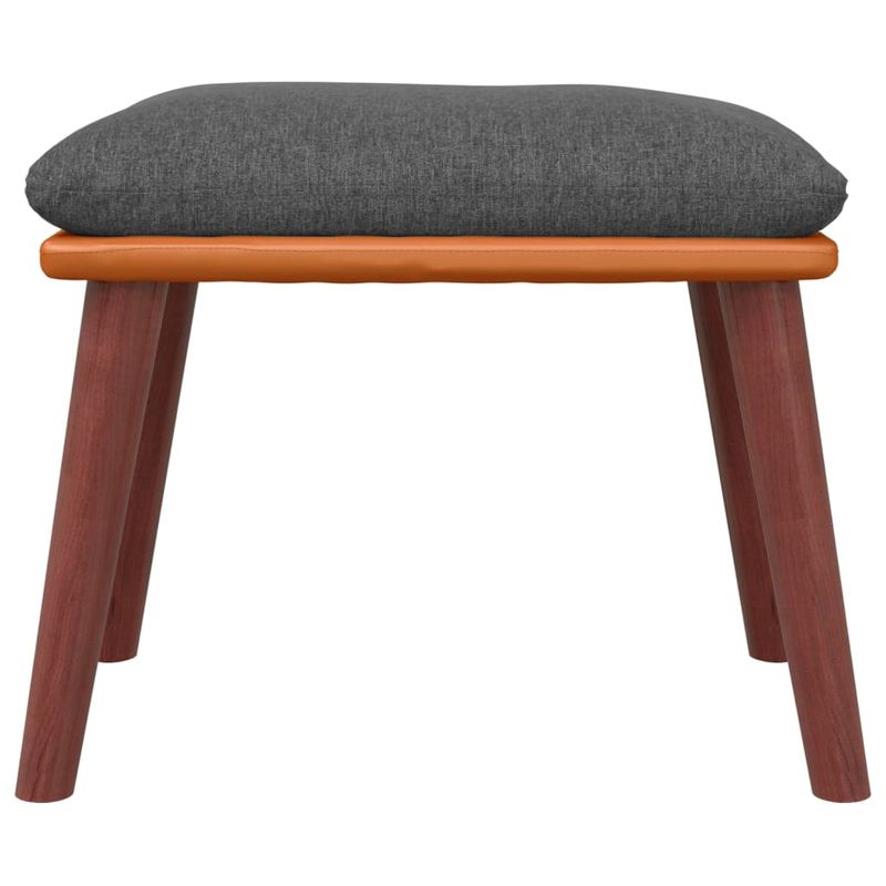 Casa si Gradina - Mobilier - Scaune si fotolii - Tabureti - Taburet, gri inchis, 45x29,5x35 cm, textil & piele ecologica - Infinity.ro