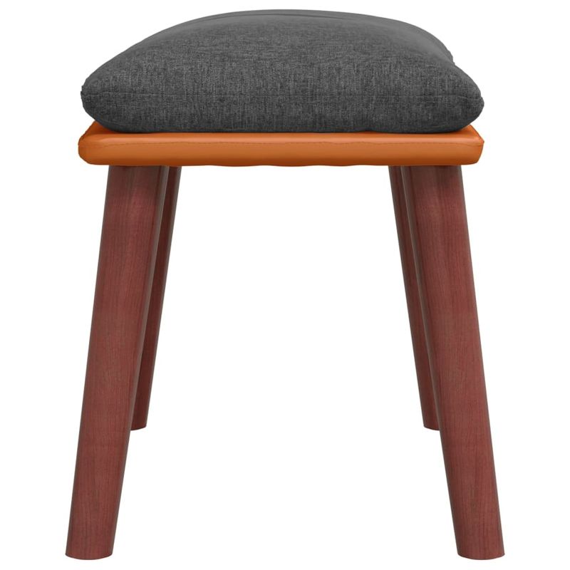 Casa si Gradina - Mobilier - Scaune si fotolii - Tabureti - Taburet, gri inchis, 45x29,5x35 cm, textil & piele ecologica - Infinity.ro