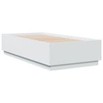 Casa si Gradina - Mobilier - Paturi si accesorii - Paturi - Cadru de pat cu lumini LED, alb, 90x190 cm, lemn prelucrat - Infinity.ro