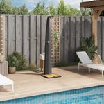 Casa si Gradina - Gradina si terasa - Piscine si accesorii - Accesorii piscine - Dus de exterior, negru, 55x60x224 cm, poliratan si lemn acacia - Infinity.ro