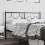 Casa si Gradina - Mobilier - Paturi si accesorii - Accesorii paturi - Tablie de pat metalica, negru, 135 cm - Infinity.ro