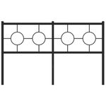 Casa si Gradina - Mobilier - Paturi si accesorii - Accesorii paturi - Tablie de pat metalica, negru, 135 cm - Infinity.ro
