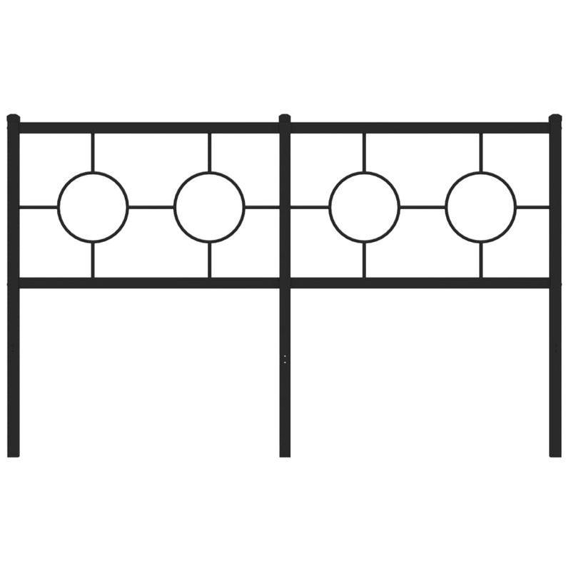 Casa si Gradina - Mobilier - Paturi si accesorii - Accesorii paturi - Tablie de pat metalica, negru, 135 cm - Infinity.ro