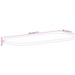 Casa si Gradina - Mobilier - Feronerie si accesorii mobila - Blat de masa oval, 120x60x3,8 cm, lemn masiv de mango - Infinity.ro