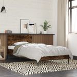 Casa si Gradina - Mobilier - Paturi si accesorii - Paturi - Cadru de pat, stejar fumuriu, 90x190cm, lemn prelucrat si metal - Infinity.ro