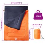 Sport si Outdoor - Camping - Saci de dormit - Sac de dormit dublu cu perne de camping, adulti, 3-4 anotimpuri - Infinity.ro
