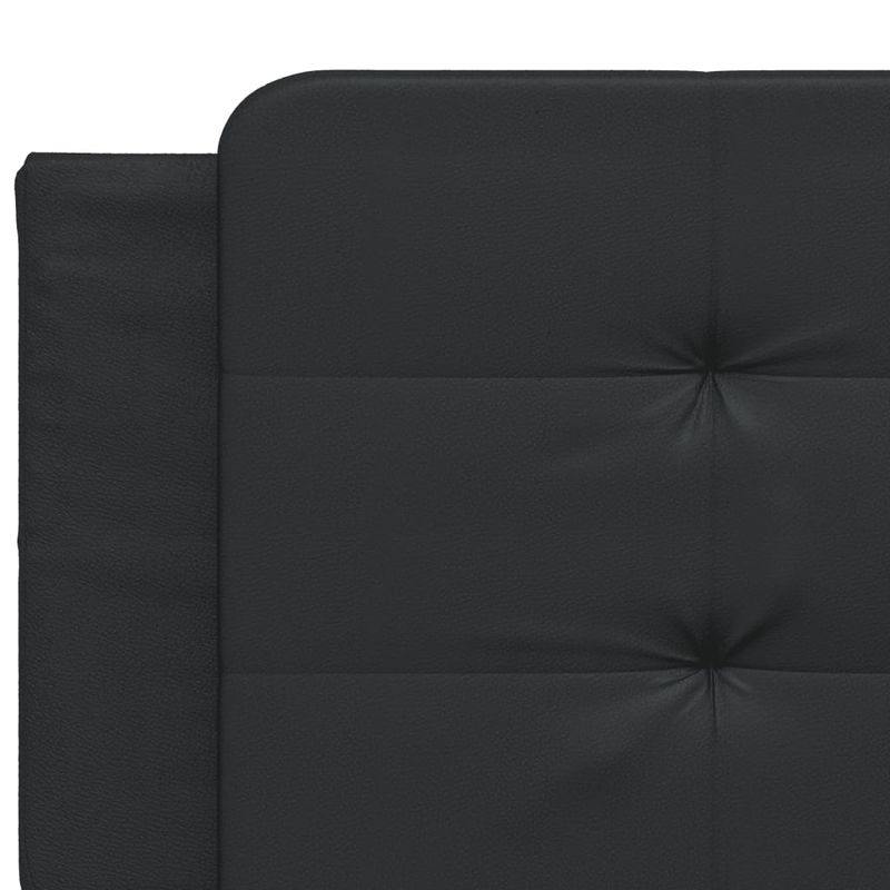 Casa si Gradina - Mobilier - Paturi si accesorii - Paturi - Pat cu saltea, negru, 160x200 cm, piele ecologica - Infinity.ro