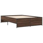 Casa si Gradina - Mobilier - Paturi si accesorii - Paturi - Cadru de pat, stejar maro, 120x200 cm, lemn prelucrat si metal - Infinity.ro