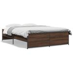 Casa si Gradina - Mobilier - Paturi si accesorii - Paturi - Cadru de pat, stejar maro, 120x200 cm, lemn prelucrat si metal - Infinity.ro