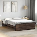 Casa si Gradina - Mobilier - Paturi si accesorii - Paturi - Cadru de pat, stejar maro, 120x200 cm, lemn prelucrat si metal - Infinity.ro