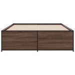 Casa si Gradina - Mobilier - Paturi si accesorii - Paturi - Cadru de pat, stejar maro, 120x200 cm, lemn prelucrat si metal - Infinity.ro