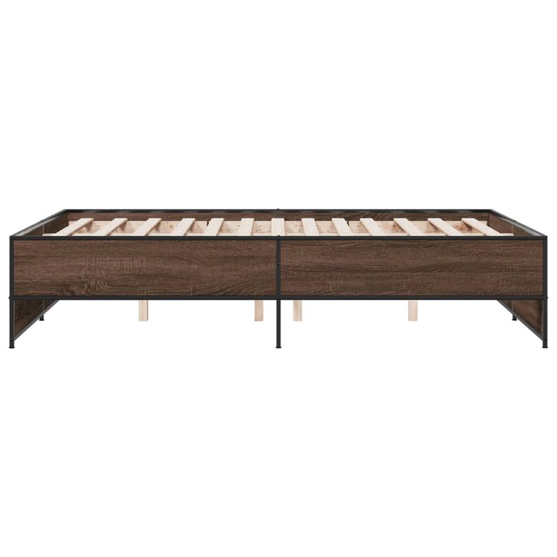 Casa si Gradina - Mobilier - Paturi si accesorii - Paturi - Cadru de pat, stejar maro, 120x200 cm, lemn prelucrat si metal - Infinity.ro