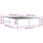 Casa si Gradina - Mobilier - Paturi si accesorii - Paturi - Cadru de pat, stejar maro, 120x200 cm, lemn prelucrat si metal - Infinity.ro