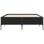 Casa si Gradina - Mobilier - Paturi si accesorii - Paturi - Cadru de pat, negru, 150x200 cm, lemn prelucrat si metal - Infinity.ro
