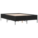Casa si Gradina - Mobilier - Paturi si accesorii - Paturi - Cadru de pat, negru, 150x200 cm, lemn prelucrat si metal - Infinity.ro