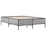 Casa si Gradina - Mobilier - Paturi si accesorii - Paturi - Cadru de pat, gri sonoma, 140x200 cm, lemn prelucrat si metal - Infinity.ro