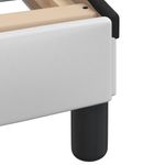 Casa si Gradina - Mobilier - Paturi si accesorii - Paturi - Pat cu saltea, alb si negru, 90x200 cm, piele ecologica - Infinity.ro